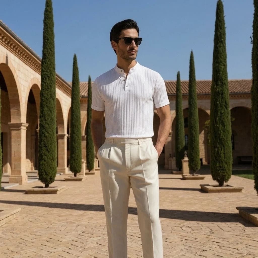 HAWAIIAN LINEN HENLEY HAWAIIAN LINEN HENLEY
