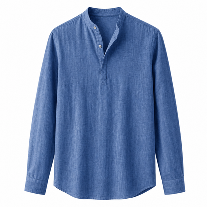 CASUAL LINEN HENLEY CASUAL LINEN HENLEY