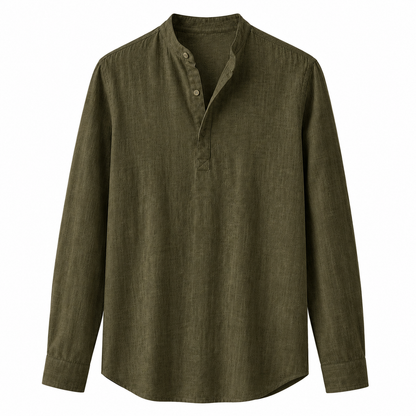 CASUAL LINEN HENLEY CASUAL LINEN HENLEY