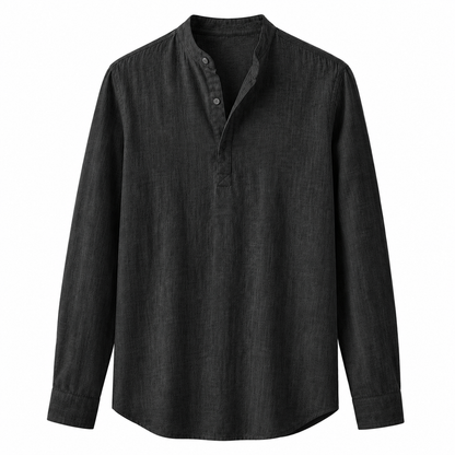 CASUAL LINEN HENLEY CASUAL LINEN HENLEY