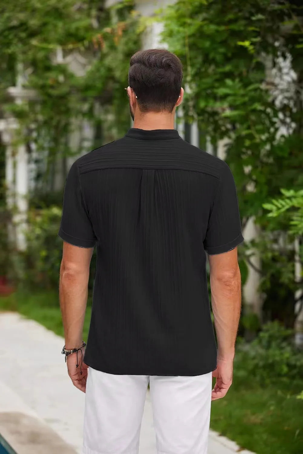 HAWAIIAN LINEN HENLEY