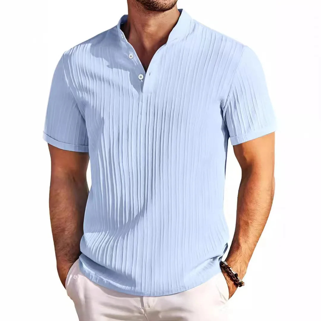 HAWAIIAN LINEN HENLEY