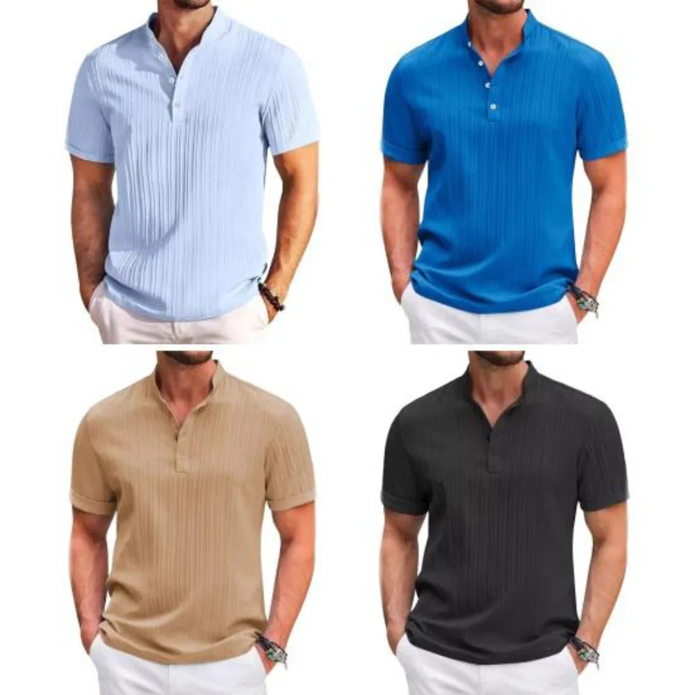 HAWAIIAN LINEN HENLEY