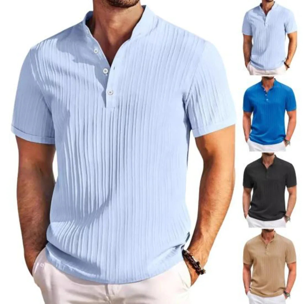 HAWAIIAN LINEN HENLEY