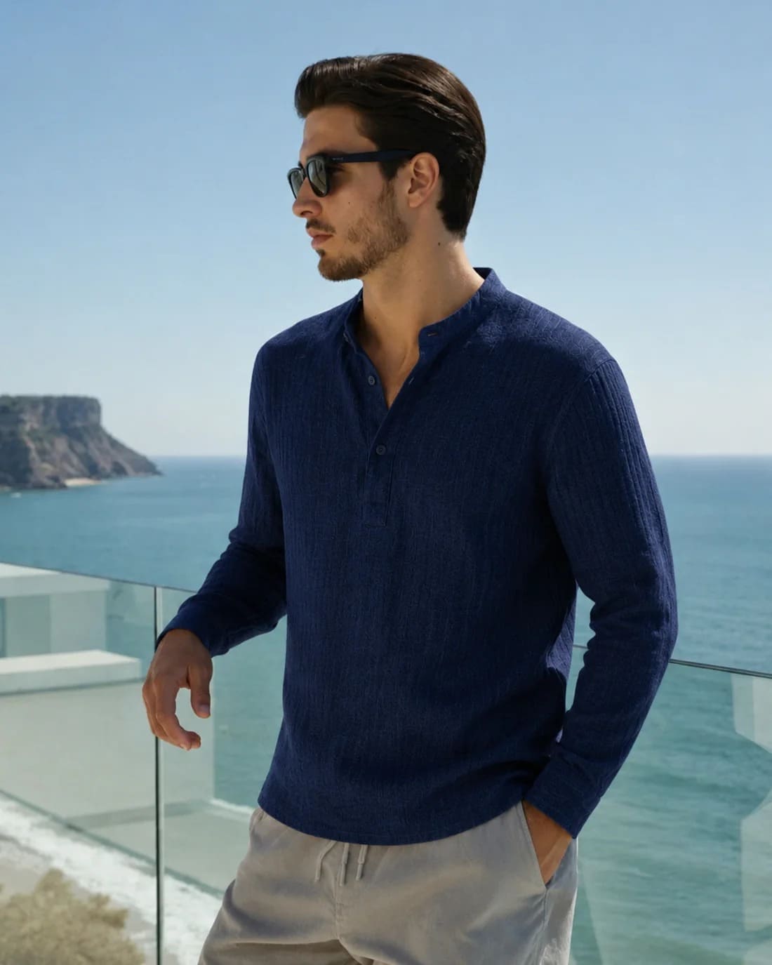 CASUAL LINEN HENLEY CASUAL LINEN HENLEY